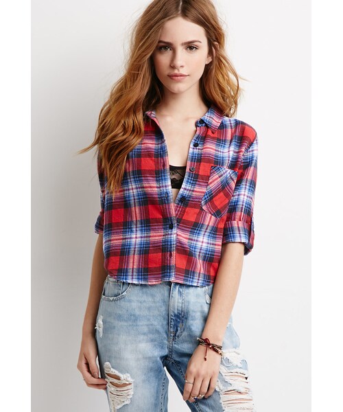 FOREVER 21(フォーエバー トゥエンティーワン)の「FOREVER 21 Plaid Flannel Shirt(シャツ/ブラウス・レディース・Pink/Blue/Red・Small/Medium/Large)」の6枚目の写真