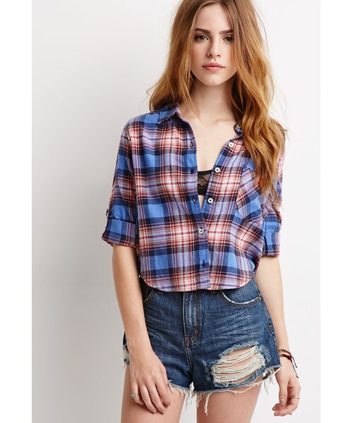 FOREVER 21(フォーエバー トゥエンティーワン)の「FOREVER 21 Plaid Flannel Shirt(シャツ/ブラウス・レディース・Pink/Blue/Red・Small/Medium/Large)」の11枚目の写真