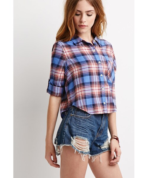 FOREVER 21(フォーエバー トゥエンティーワン)の「FOREVER 21 Plaid Flannel Shirt(シャツ/ブラウス・レディース・Pink/Blue/Red・Small/Medium/Large)」の14枚目の写真