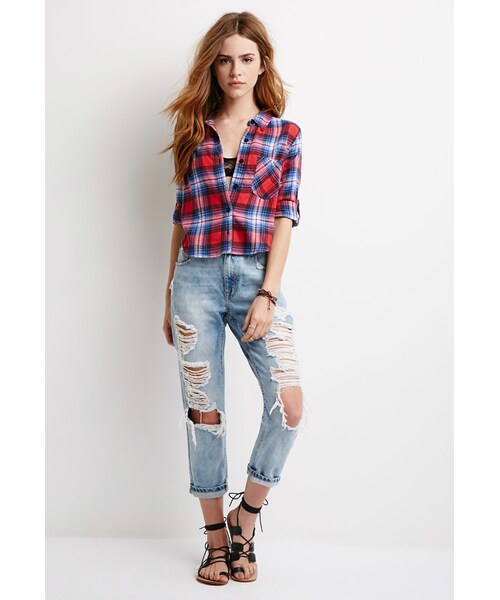 FOREVER 21(フォーエバー トゥエンティーワン)の「FOREVER 21 Plaid Flannel Shirt(シャツ/ブラウス・レディース・Pink/Blue/Red・Small/Medium/Large)」の7枚目の写真