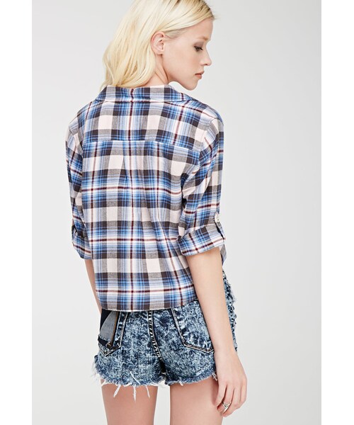 FOREVER 21(フォーエバー トゥエンティーワン)の「FOREVER 21 Plaid Flannel Shirt(シャツ/ブラウス・レディース・Pink/Blue/Red・Small/Medium/Large)」の5枚目の写真