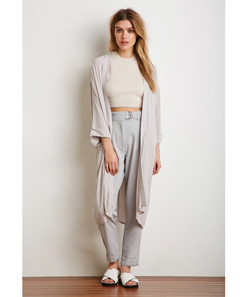 FOREVER 21(フォーエバー トゥエンティーワン)の「FOREVER 21 Ribbed Knit Crop Top(タンクトップ・レディース・Black/Beige・Medium/Large)」の9枚目の写真