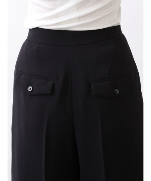 qualite(カリテ)の「アシンメトリータックキュロットパンツ(キュロット・レディース・ライトグレ-/ネイビー・1/2/3)」の9枚目の写真