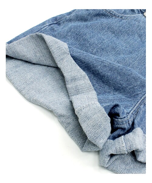 ANAP（アナップ）の「デニムサロペット（オールインワン・サロペット・レディース・ブルー/ケミカルブルー/ホワイト・one size）」の13枚目の写真