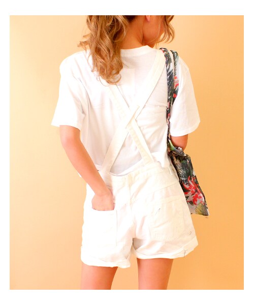 ANAP（アナップ）の「デニムサロペット（オールインワン・サロペット・レディース・ブルー/ケミカルブルー/ホワイト・one size）」の11枚目の写真