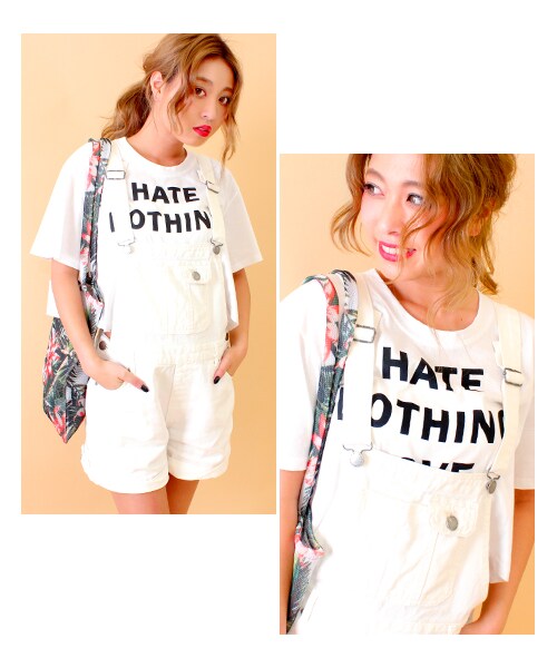 ANAP（アナップ）の「デニムサロペット（オールインワン・サロペット・レディース・ブルー/ケミカルブルー/ホワイト・one size）」の10枚目の写真