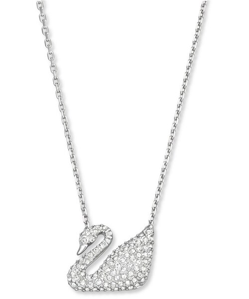 SWAROVSKI（スワロフスキー）の「Swarovski Crystal Swan Pendant Necklace（ネックレス・レディース・Gold/Beige/Silver・One Size）」の3枚目の写真