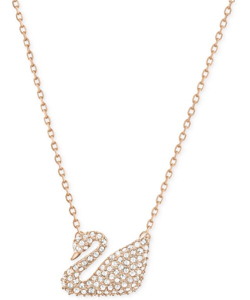 SWAROVSKI（スワロフスキー）の「Swarovski Crystal Swan Pendant Necklace（ネックレス・レディース・Gold/Beige/Silver・One Size）」の2枚目の写真