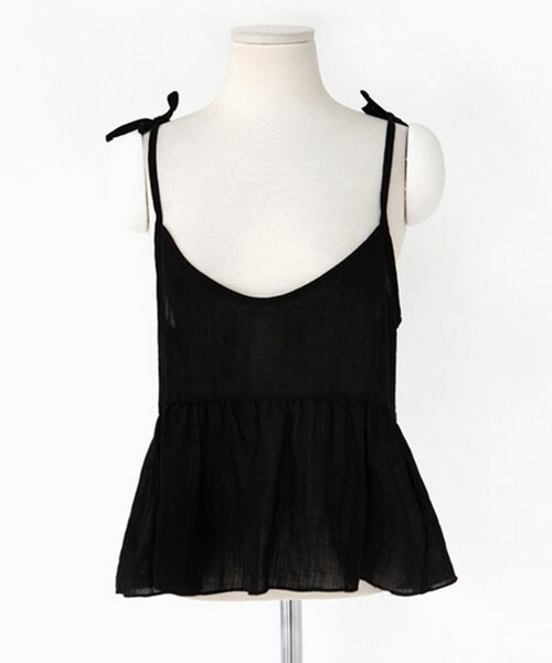 DHOLIC（ディーホリック）の「ストラップフレアビスチェ（その他トップス・レディース・ブルーデニム/ブラック/花柄A/花柄B・FREE）」の2枚目の写真