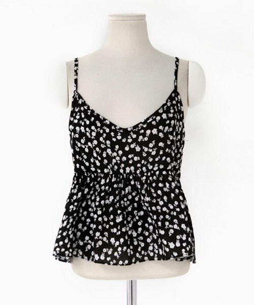 DHOLIC（ディーホリック）の「ストラップフレアビスチェ（その他トップス・レディース・ブルーデニム/ブラック/花柄A/花柄B・FREE）」の3枚目の写真