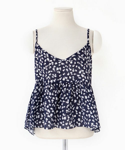 DHOLIC（ディーホリック）の「ストラップフレアビスチェ（その他トップス・レディース・ブルーデニム/ブラック/花柄A/花柄B・FREE）」の4枚目の写真