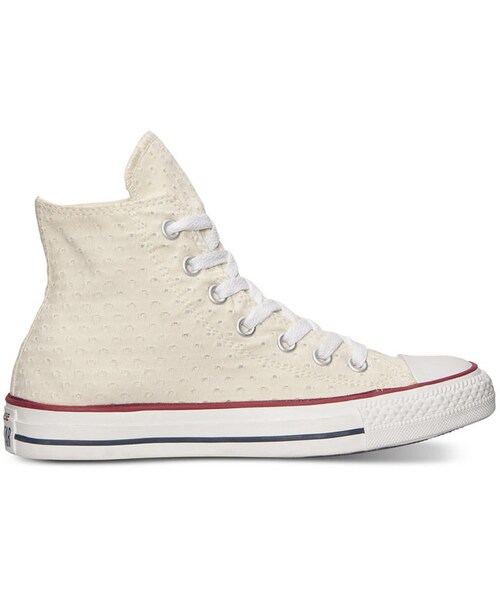 CONVERSE（コンバース）の「Converse Women's Chuck Taylor Hi Perforated Casual Sneakers from Finish Line（スニーカー・レディース・Beige・5/6/7/8/9）」の2枚目の写真