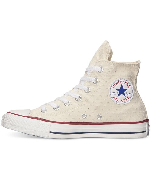 CONVERSE（コンバース）の「Converse Women's Chuck Taylor Hi Perforated Casual Sneakers from Finish Line（スニーカー・レディース・Beige・5/6/7/8/9）」の7枚目の写真