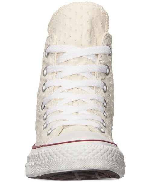 CONVERSE（コンバース）の「Converse Women's Chuck Taylor Hi Perforated Casual Sneakers from Finish Line（スニーカー・レディース・Beige・5/6/7/8/9）」の6枚目の写真