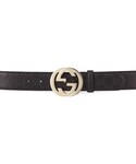 Gucci | Gucci G-Adjustable Logo Leather Belt, Black(Belt)