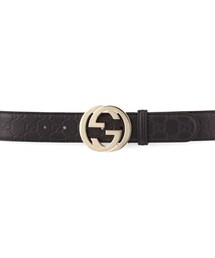 GUCCI | Gucci G-Adjustable Logo Leather Belt, Black(ベルト)