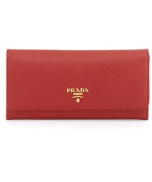 PRADA | Prada Saffiano Continental Flap Wallet, Red (Fuoco)(財布)