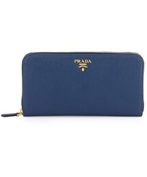 PRADA | Prada Saffiano Organizer Wallet, Dark Blue (Bluette)(財布)