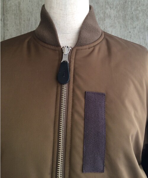 G.V.G.V.（ジーヴィージーヴィー）の「LACE UP MA-1 BLOUSON（ジャケット/アウター・BLACK/BROWN/KHAKI・34/36/40）」の5枚目の写真