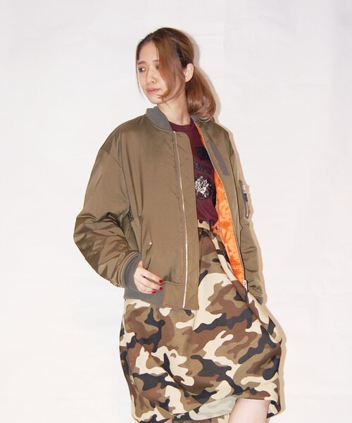 G.V.G.V.（ジーヴィージーヴィー）の「LACE UP MA-1 BLOUSON（ジャケット/アウター・BLACK/BROWN/KHAKI・34/36/40）」の11枚目の写真