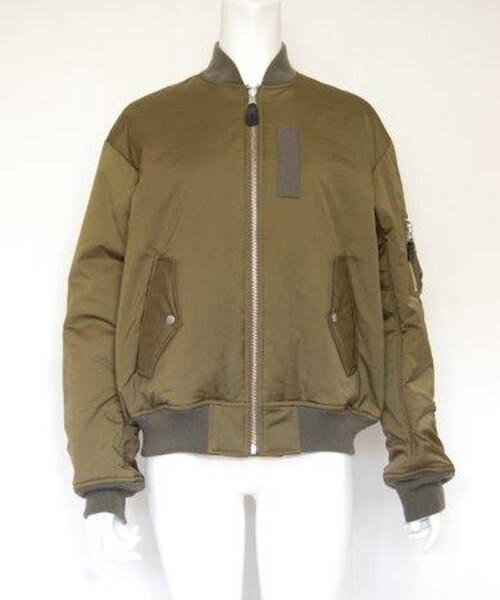 G.V.G.V.（ジーヴィージーヴィー）の「LACE UP MA-1 BLOUSON（ジャケット/アウター・BLACK/BROWN/KHAKI・34/36/40）」の3枚目の写真
