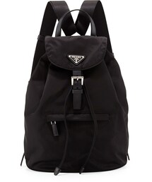 PRADA | Prada Vela Medium Backpack, Black (Nero)(バックパック/リュック)