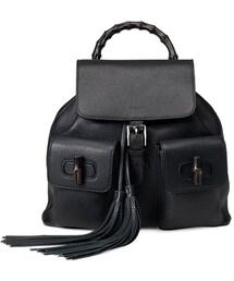 GUCCI | Gucci Bamboo Sac Leather Backpack, Black(バックパック/リュック)