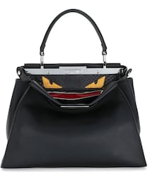FENDI | Fendi Peekaboo Medium Monster Eyes Bag, Black/Yellow(ショルダーバッグ)