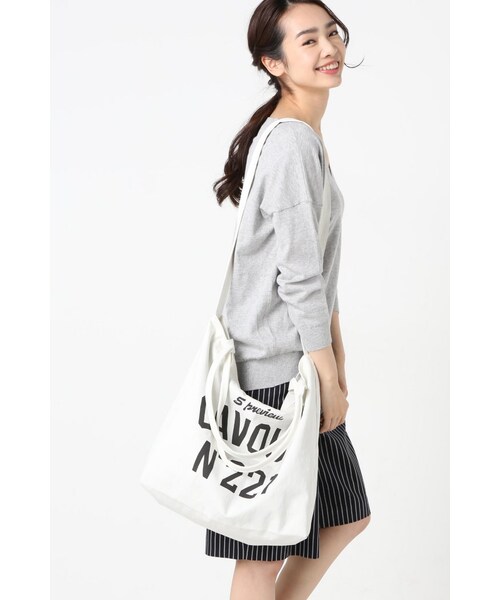 SLOBE IENA（スローブイエナ）の「《追加》5 PRE VIEW ロゴ2WAYトートBAG（バッグ・レディース・ホワイト・フリー）」の13枚目の写真