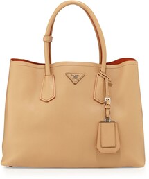 PRADA | Prada City Calf Medium Double Bag, Beige (Noisette)(トートバッグ)