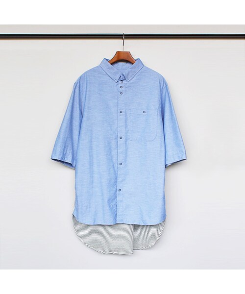 VOO(ヴォー)の「Zero-st Long Tail Shirts(トップス・Navy・0/2)」の1枚目の写真