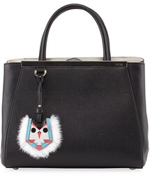 FENDI | Fendi 2Jours Petit Monster-Charm Shopping Tote Bag, Black(トートバッグ)
