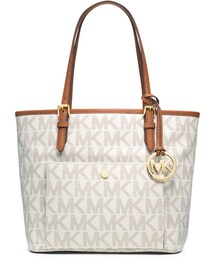 MICHAEL KORS | MICHAEL Michael Kors Jet Set Medium Snap-Pocket Tote Bag, Vanilla(トートバッグ)