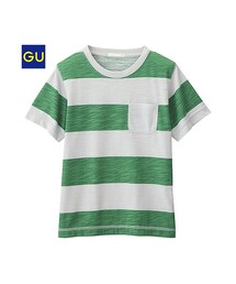 GU上質ボーダー柄配色半袖シャツ2枚 GU上質ボーダー柄配色半袖シャツ2枚