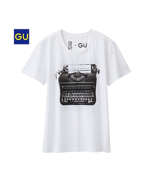 GU(ジーユー)の「(GU)グラフィックT(IT2・半袖)(WOMEN ⁄ グラフィックTシャツ・レディース・NAVY/OFF WHITE/BEIGE・L/S/XL/M)」の2枚目の写真