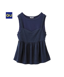 GU | （GU）ビスチェレイヤードＴ（ノースリーブ）(トップス)