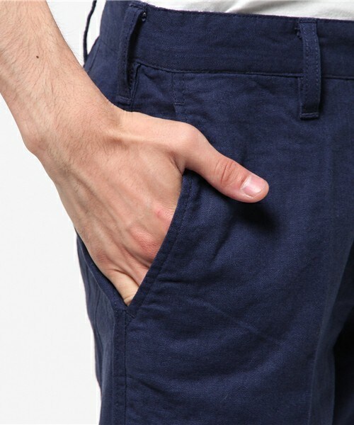 UNION STATION(ユニオンステーション)の「メッシュベルト付コットンリネンショーツ(その他パンツ・メンズ・ホワイト/ブルー/ネイビー・MEDIUM/LARGE/LL)」の9枚目の写真