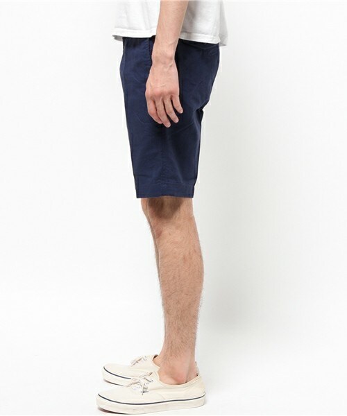 UNION STATION(ユニオンステーション)の「メッシュベルト付コットンリネンショーツ(その他パンツ・メンズ・ホワイト/ブルー/ネイビー・MEDIUM/LARGE/LL)」の4枚目の写真