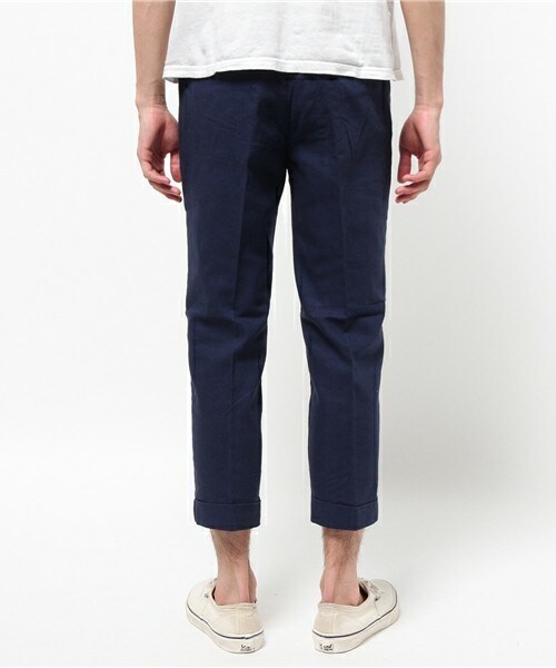 UNION STATION（ユニオンステーション）の「メッシュベルト付コットンリネンクロップドパンツ（その他パンツ・メンズ・ホワイト/ブルー/ネイビー・MEDIUM/LARGE/LL）」の5枚目の写真