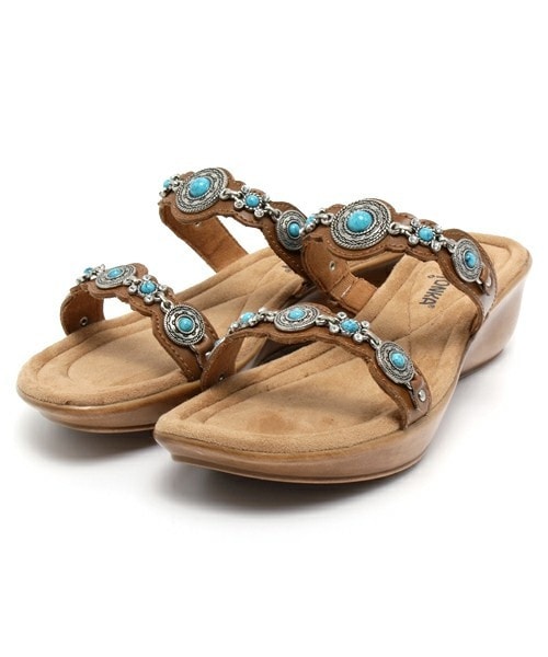 Minnetonka（ミネトンカ）の「ボカⅡスライドサンダル　（842320）（サンダル・レディース・ブラック/ブラウン・35/36/37/38）」の2枚目の写真