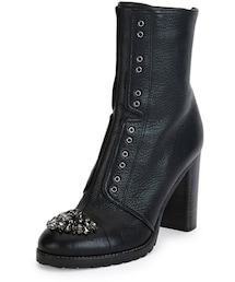 JIMMY CHOO | Jimmy Choo Datchet Jeweled Cap-Toe Boot, Black(ブーツ)