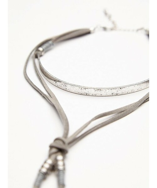 FREE PEOPLE(フリーピープル)の「Free People Graceland Choker(ネックレス・レディース・Black/Silver・One Size)」の8枚目の写真