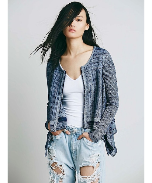 FREE PEOPLE（フリーピープル）の「Never Again Cardi（カーディガン/ボレロ・レディース・Gray/Blue・XS/S/M/L）」の10枚目の写真