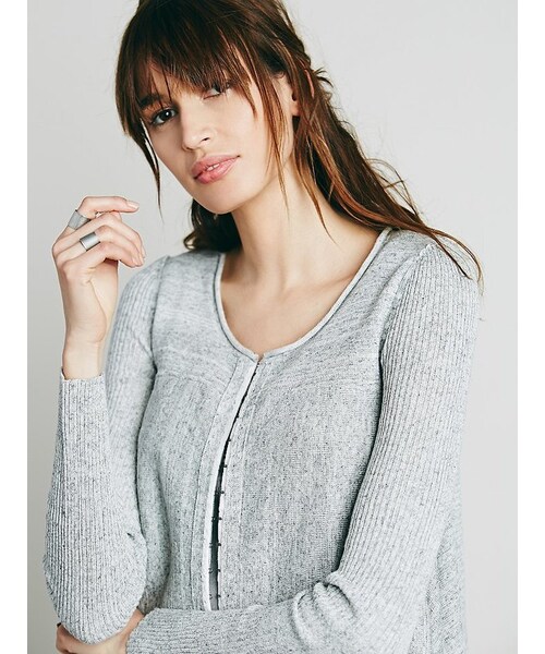 FREE PEOPLE（フリーピープル）の「Never Again Cardi（カーディガン/ボレロ・レディース・Gray/Blue・XS/S/M/L）」の9枚目の写真