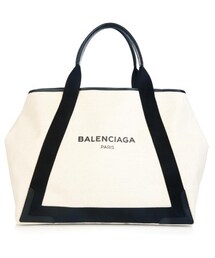 BALENCIAGA | Balenciaga Navy Cabas M canvas tote(トートバッグ)