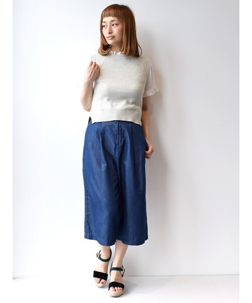 w closet（ダブルクローゼット）の「バイカラージュートウェッジサンダル（シューズ・レディース・シルバー/ブルー/ブラック・M/L）」の9枚目の写真