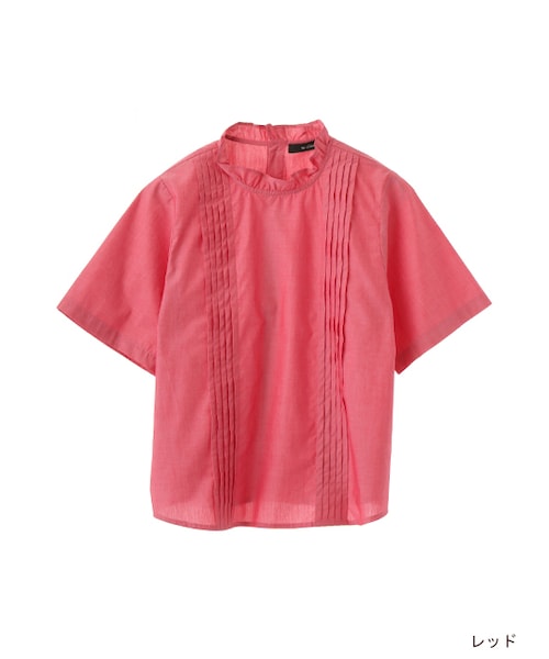 w closet（ダブルクローゼット）の「衿フリルブラウス（トップス・レディース・オフホワイト/ネイビー/レッド・FREE）」の3枚目の写真