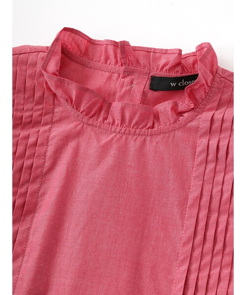 w closet（ダブルクローゼット）の「衿フリルブラウス（トップス・レディース・オフホワイト/ネイビー/レッド・FREE）」の7枚目の写真