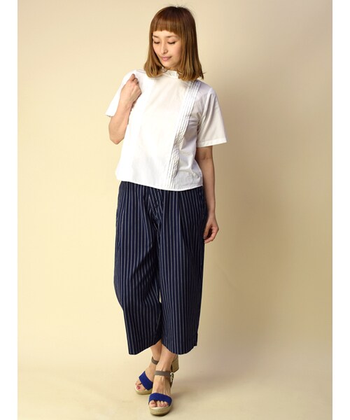 w closet（ダブルクローゼット）の「衿フリルブラウス（トップス・レディース・オフホワイト/ネイビー/レッド・FREE）」の12枚目の写真