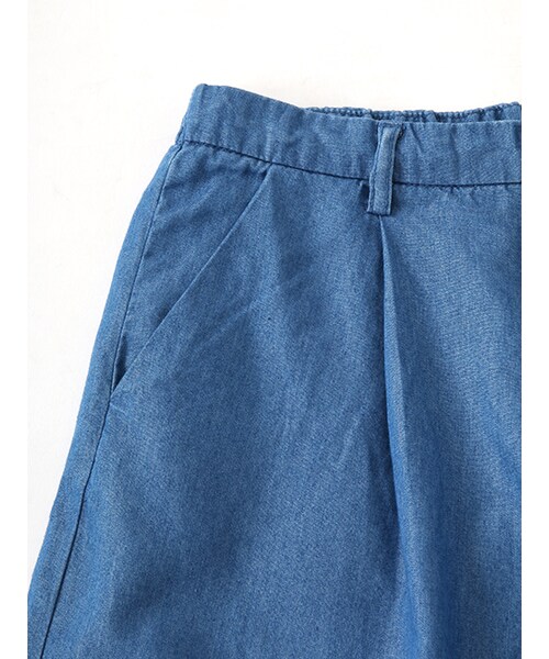 w closet（ダブルクローゼット）の「デニムガウチョパンツ（パンツ・レディース・ブルー/ネイビー・FREE）」の7枚目の写真